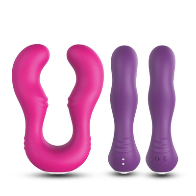 Het comfortabele Navulbare van de de Vlekvibrator van Siliconeg Geslacht Toy Double Penetration Lesbian