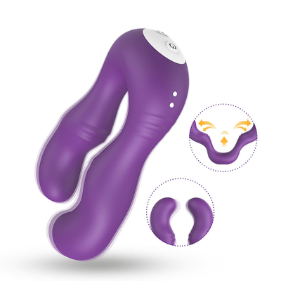Het comfortabele Navulbare van de de Vlekvibrator van Siliconeg Geslacht Toy Double Penetration Lesbian