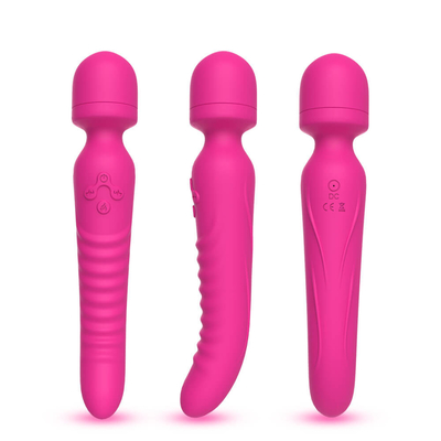 De dubbele het Verwarmen AV van Beëindigenmassager Intelligente Vibrator van Dildo van de Toverstokje Zachte Hals