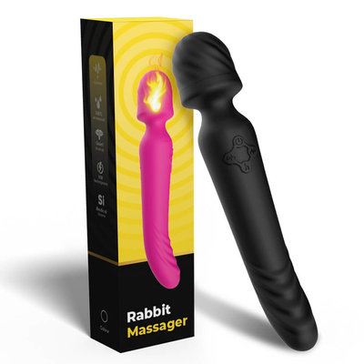 Het zachte van het Toverstokjemassager van Siliconebendable AV de Hals Dubbele Beëindigen Intelligente Verwarmen
