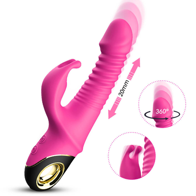 Magnetisch het Laden Konijn Dildo het Grote Roterende Vibratorpenis Duwen