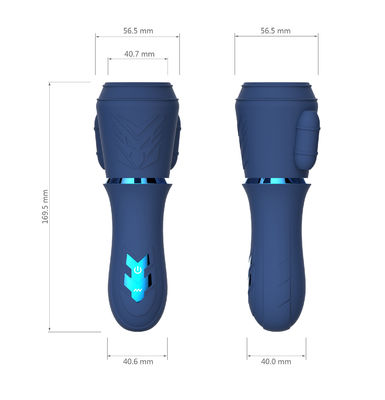 Mensenav Toverstokje - Glans-de Vibrator Masturbator Massager van de Oefeningskop 10 frequenties, dubbele motoren