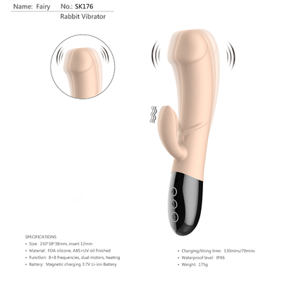 Verwarmend het Geslachtsstuk speelgoed Met geringe geluidssterkte van de Konijnvibrator