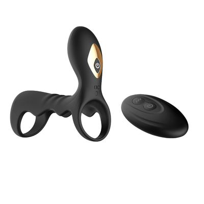 Van de het Silicone de Dubbele Penis van afstandsbedieningfda Mensen van Ring Cock Vibrating Ring For