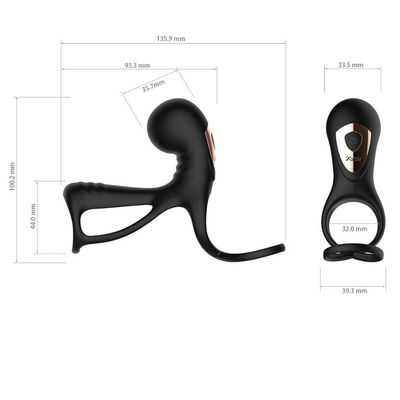 Navulbare Anale Mannelijke de Penisring van Ring Sex Toy Silicone Wearable van de Parelspenis