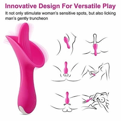 Echte Aanraking die Tong voelen die Vibrator Navulbare T Massager OEM ODM likken