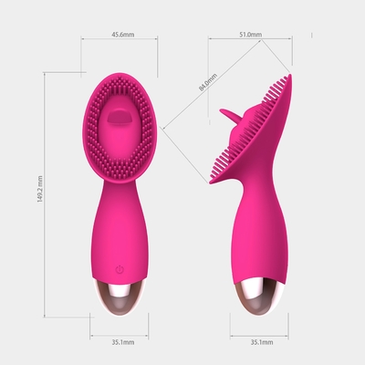 149.2*51*45.6mm het Sterke maakt Likken Realistische Didlo voor Vrouwen Kogelvibrator waterdicht