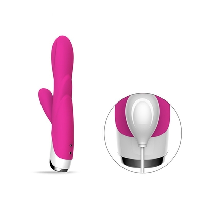 80 Dubbele het Konijnvibrator Dildo van Mins met Clit-Vibratorliefde Toy For Lady 213*64*38mm