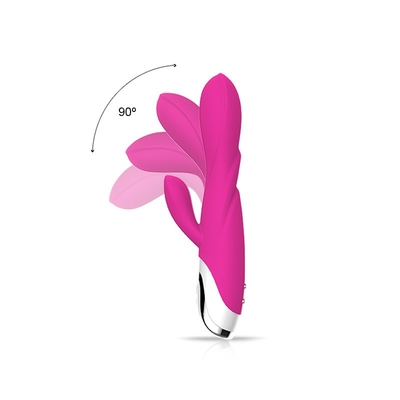 80 Dubbele het Konijnvibrator Dildo van Mins met Clit-Vibratorliefde Toy For Lady 213*64*38mm