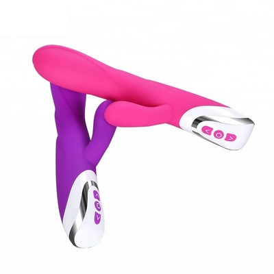 80 Dubbele het Konijnvibrator Dildo van Mins met Clit-Vibratorliefde Toy For Lady 213*64*38mm