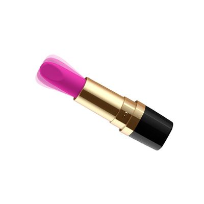 100mm 6V 50 de Zwarte Rose Sex Toys Pink Lipstick Vibrator van Mins voor het Stuk speelgoed van het Meisjesgeslacht