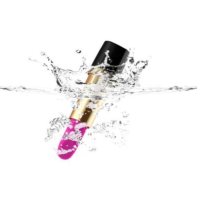 100mm 6V 50 de Zwarte Rose Sex Toys Pink Lipstick Vibrator van Mins voor het Stuk speelgoed van het Meisjesgeslacht