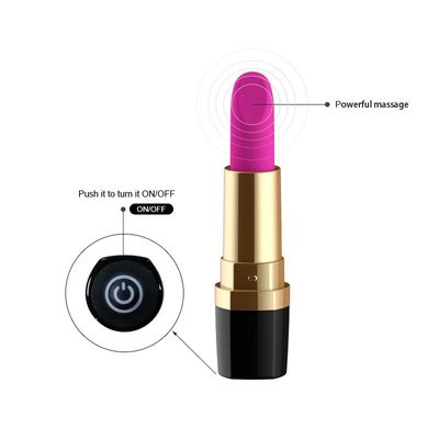 100mm 6V 50 de Zwarte Rose Sex Toys Pink Lipstick Vibrator van Mins voor het Stuk speelgoed van het Meisjesgeslacht