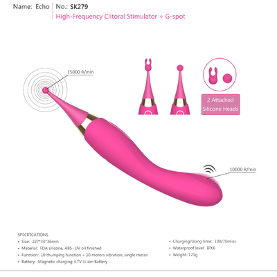 IPX6 vrouwelijk van de de Vlekvibrator van Pen Adult Stimulation Vibrator Masturbation G het Geslachtsstuk speelgoed