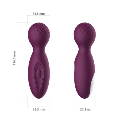 12 snelheid 10 van het Siliconeg van het Functiesatijn van de de Vlekvibrator het Geslacht Toy Mini Wand Massager