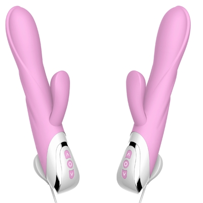 De verre Vibrator van het de Vlekkonijn van Controlemechanismedildo vibrating G met Bunny Ears For Clitoris Stimulation-Vrouwenstuk speelgoed