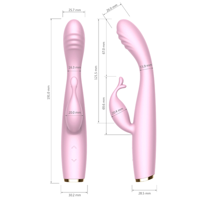 De draadloze g-Vibrator van het de Motor Stille Konijn van de Vlek Zachte Anale Vibrator Vrouwelijke Dubbele