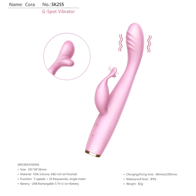 De draadloze g-Vibrator van het de Motor Stille Konijn van de Vlek Zachte Anale Vibrator Vrouwelijke Dubbele