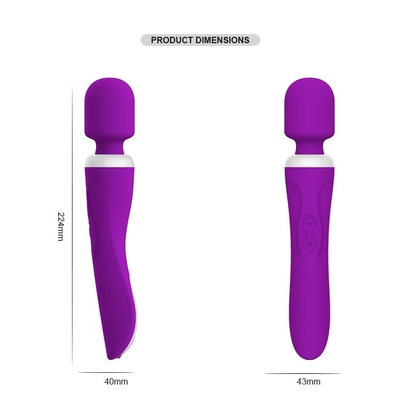 IPX5 van het Speelgoed Elektrische Clit van Dildo van het douanesilicone Vrouwelijke Vrije Vibrator 60 Mins 224mm