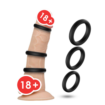Drie in Één van de de Haanring IPX7 van Siliconeglans Grote Grootte 52mm voor Vertragingsejaculation
