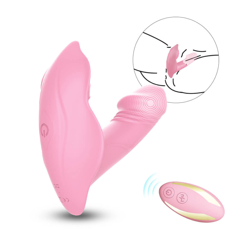 Van het Siliconeg van het afstandsbedieningdamesslipje Wearable de Vlekvibrator, Dildo-het Stuk speelgoed van het Vibratorgeslacht