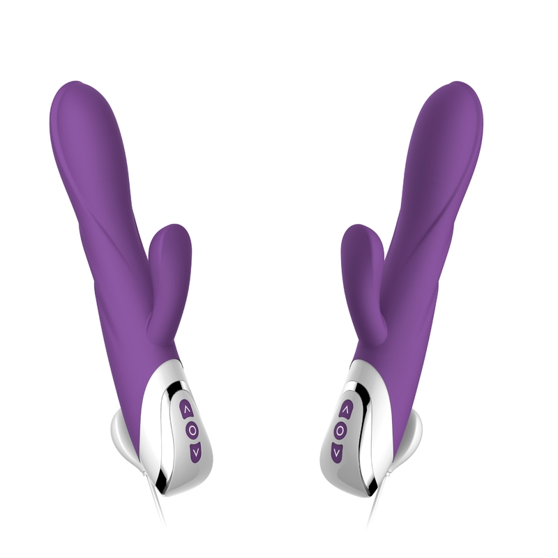 10 de Vibratortong die van het frequentie Gelukkige Konijn de Stimulator van de Vibratorclitoris likken