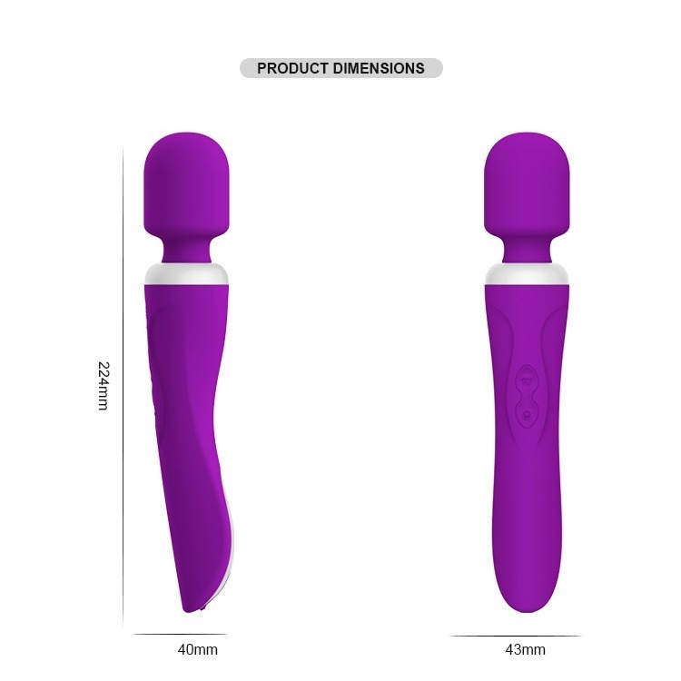 IPX5 van het Speelgoed Elektrische Clit van Dildo van het douanesilicone Vrouwelijke Vrije Vibrator 60 Mins 224mm