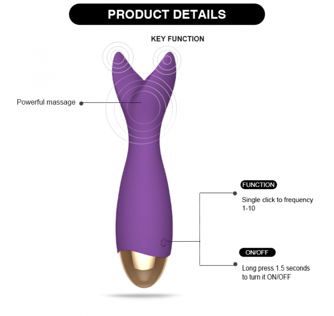 Hoog - van de de Clitorismassage Y van kwaliteitsusb Navulbaar Elektrisch de Vibratortoverstokje Andere Geslachtsproducten