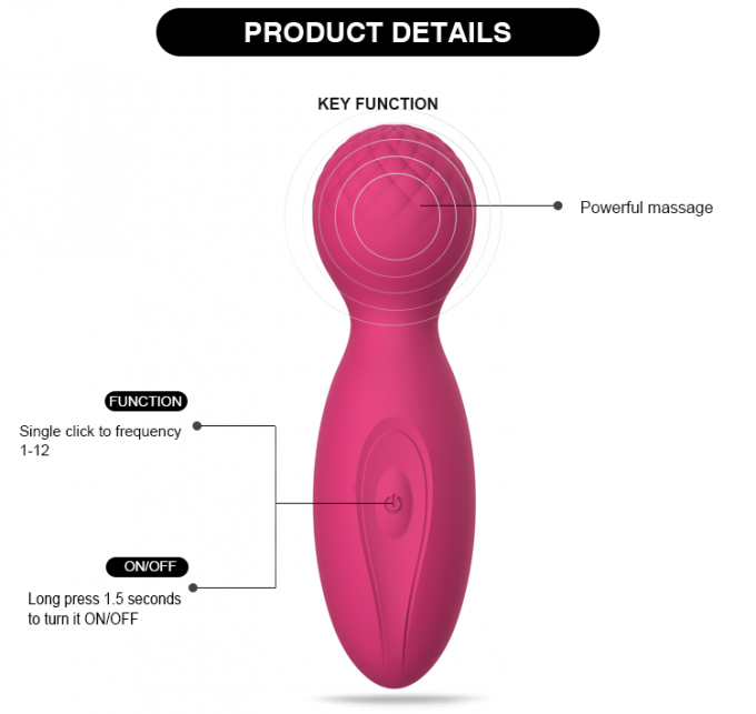 10 van het Siliconeg Vibe van het functiesatijn van het het Lichaamstoverstokje lichaam van de de liefdeuitgave het mini massager