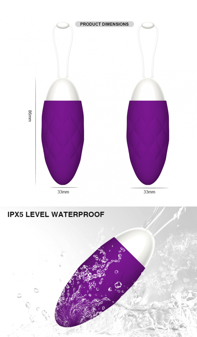 Het Uitsteekselstimulatie van Mini Egg Vibrator Vaginal Egg van de meisjesbeginner voor Mannetjes 3